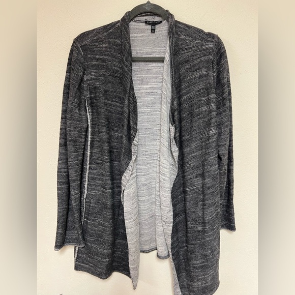 Organic Cotton Plaited Long Cascading Cardigan M - Picture 1 of 7
